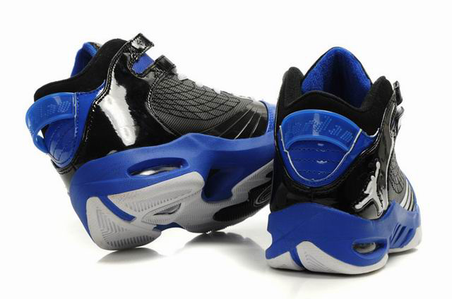 2011 Air Jordan New School Black Blue White - Click Image to Close