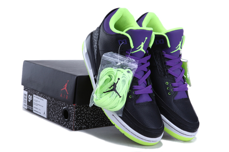 black green and purple jordans