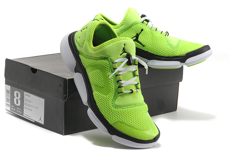 2013 Jordan Running Shoes Green Black White - Click Image to Close