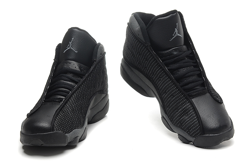 2014 Air Jordan 13 Retro All Black Shoes - Click Image to Close