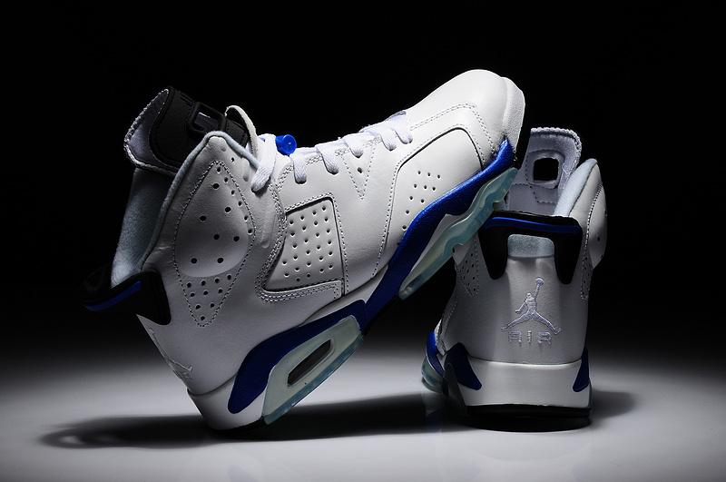 2014 Air Jordan 6 Retro White Blue Shoes