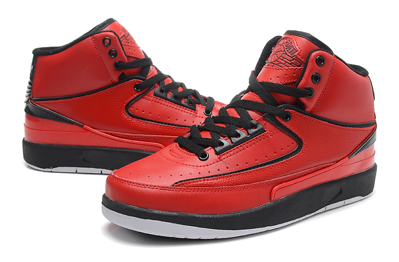 2014 Jordan 2 Retro Red Black White Shoes - Click Image to Close