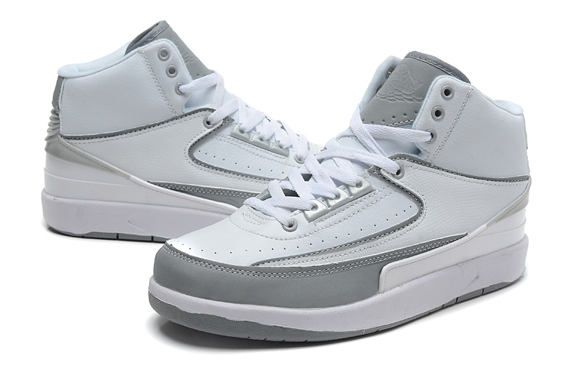 2014 Jordan 2 Retro White Grey Shoes