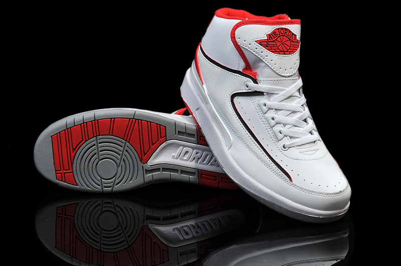 2014 Jordan 2 Retro White Red Shoes