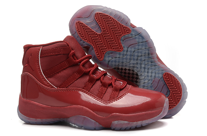 2015 Air Jordan 11 GS Red Brown Leather Shoes - Click Image to Close