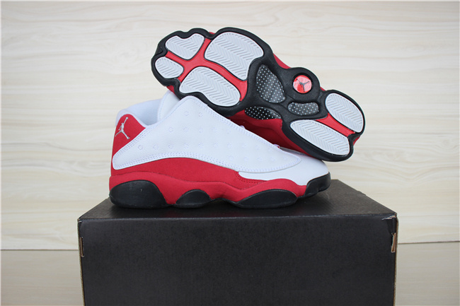 2015 Air Jordan 13 Low White Black Varsity Red