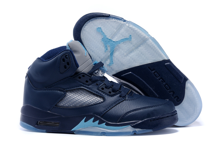 2015 Air Jordan 5 Hornets Midnight Navy Turquoise Blue White