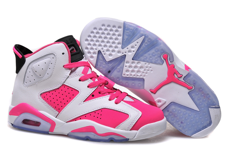 2015 Air Jordan 6 GS White Pink Shoes