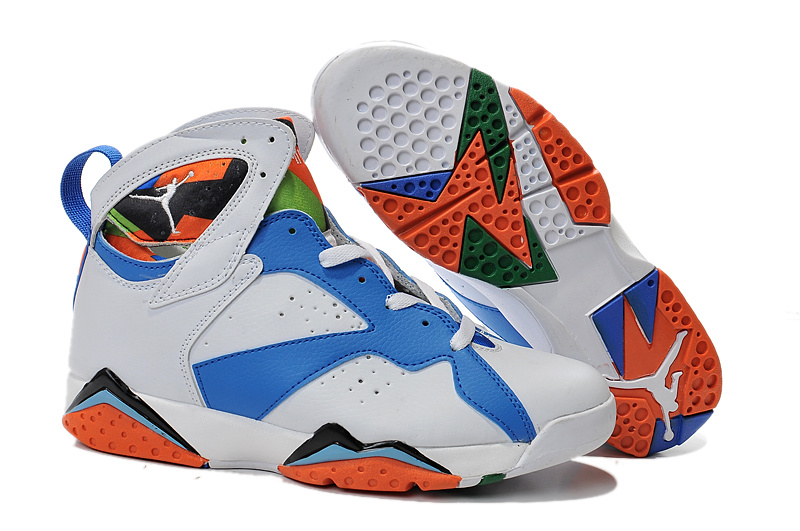 2015 Air Jordan 7 White Blue Black Orange