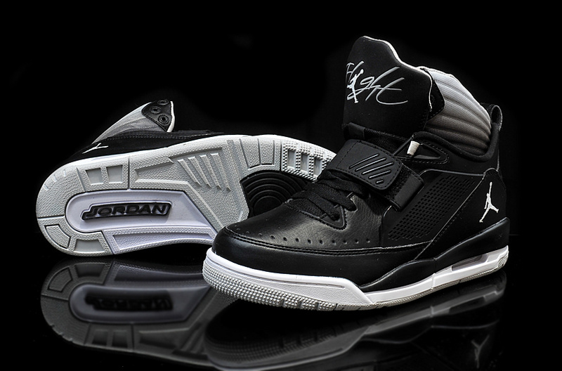 Cheap 2015 Real Jordan Flight 97 Black White Grey Shoes