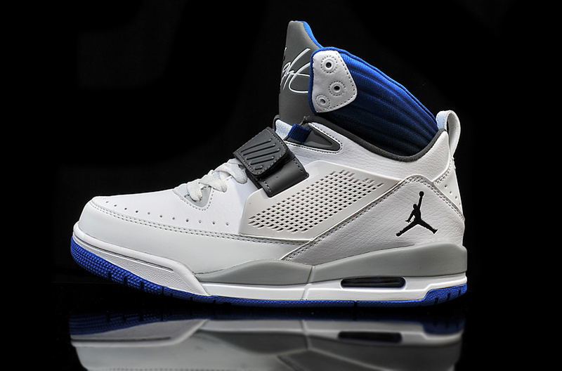 Cheap 2015 Real Jordan Flight 97 White Grey Black Blue - Click Image to Close