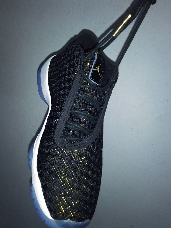 New Real Air Jordan Future Black Gold Shoes - Click Image to Close