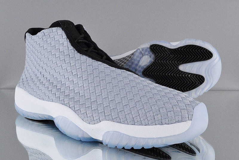 New Real Air Jordan Future Grey Black Whihte Shoes - Click Image to Close