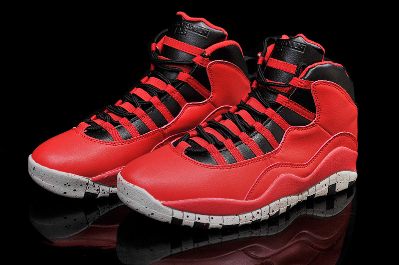 2015 Jordan 10 Retro Red Black Shoes