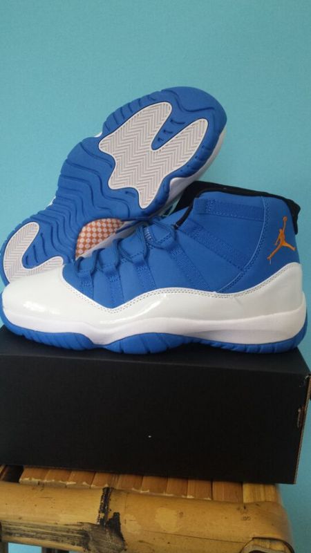 Cheap New Air Jordan 11 Retro White Blue - Click Image to Close