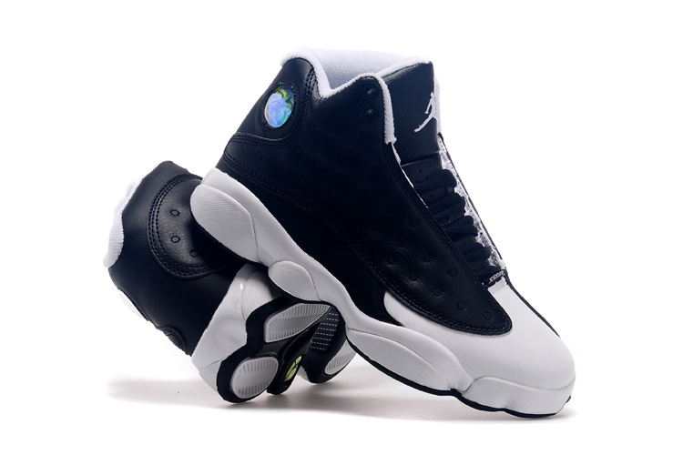 2015 Jordan 13 Oreo Black White Lover Shoes - Click Image to Close