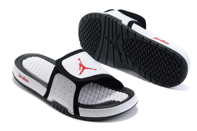 New Air Jordan Hydro 2 White Black Red Sandal - Click Image to Close