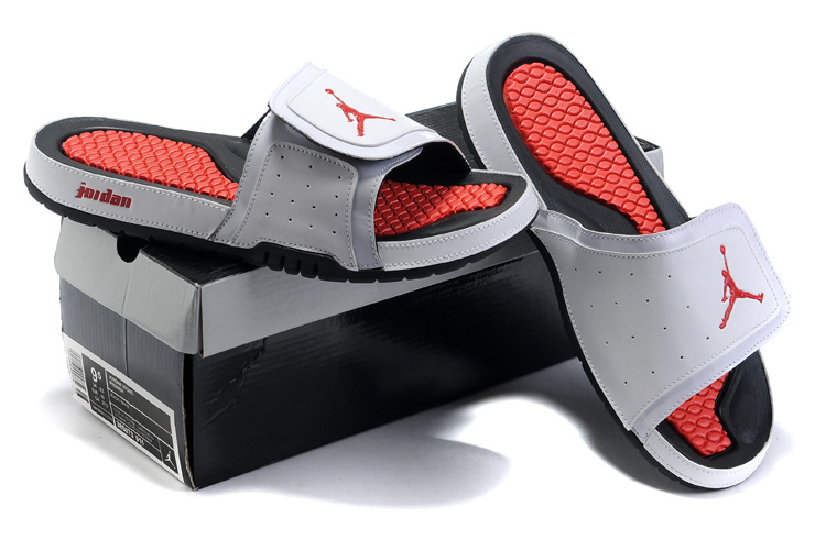 New Air Jordan Hydro 2 White Red Black Sandal - Click Image to Close