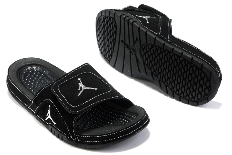 New Air Jordan Hydro 5 All Black Sandal - Click Image to Close