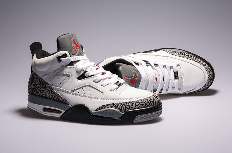 Cheap New Air Jordan Spizike White Grey Shoes