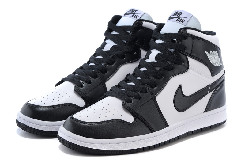Real 2015 Air Jordan 1 Retro Black White Shoes