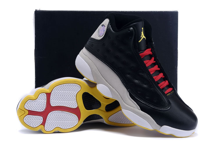 Real 2015 Air Jordan 13 Retro Black Red White Shoes