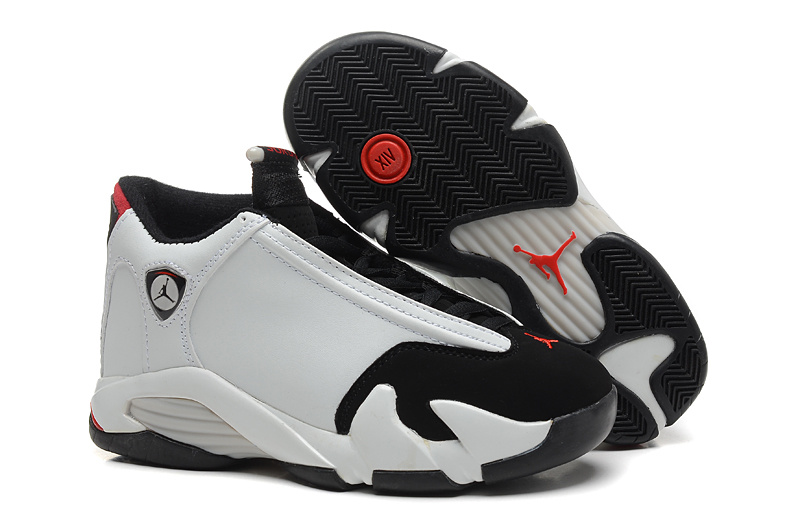 Real 2015 Air Jordan 14 White Black Red Shoes - Click Image to Close