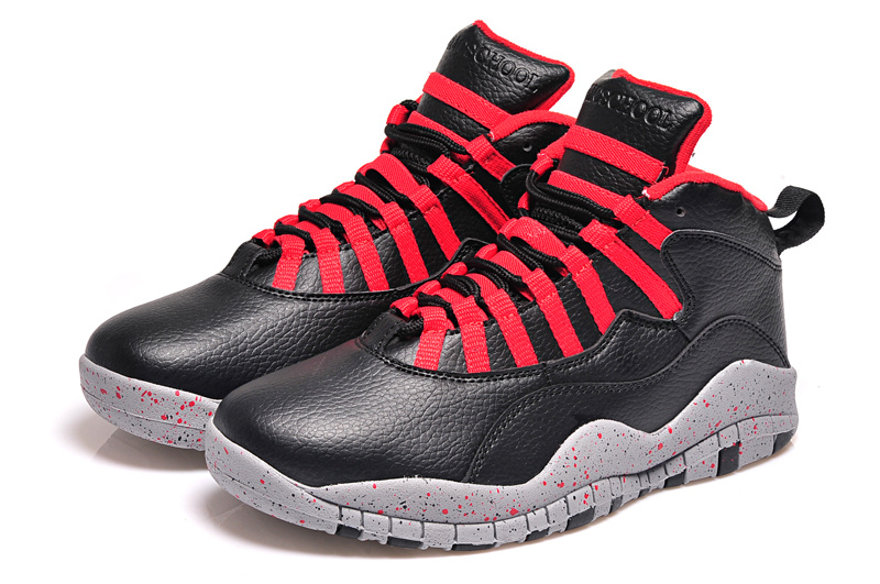 2015 Air Jordan 10 Retro Black Red Shoes