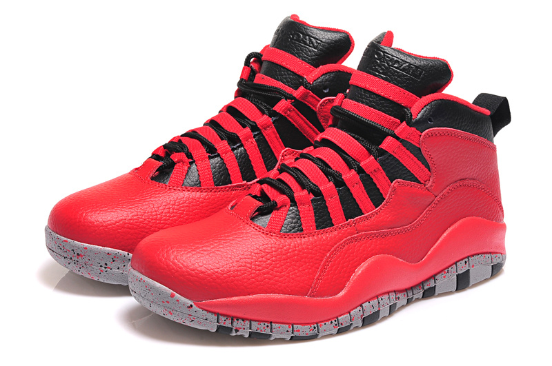 2015 Air Jordan 10 Retro Red Black Shoes - Click Image to Close