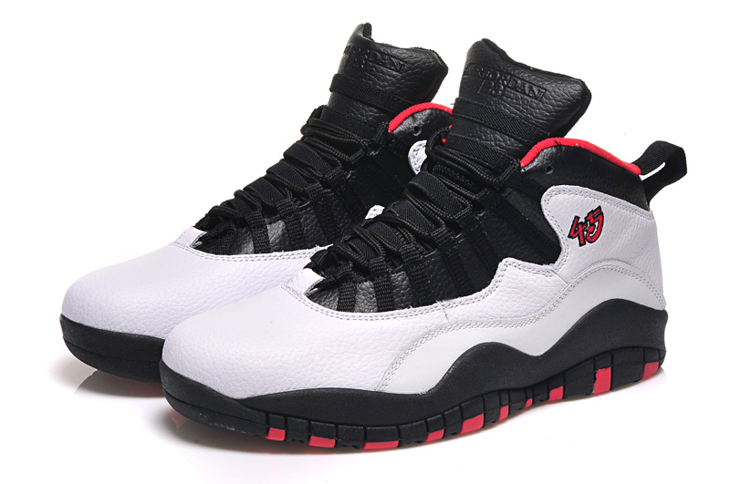 2015 Air Jordan 10 Retro White Black Red Shoes - Click Image to Close