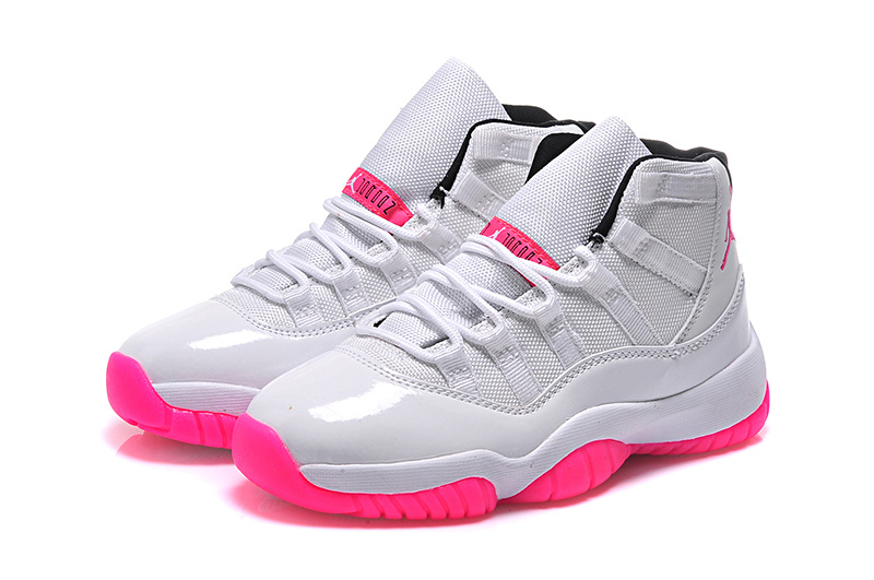 2015 Original Air Jordan 11 Low White Pink For Women - Click Image to Close