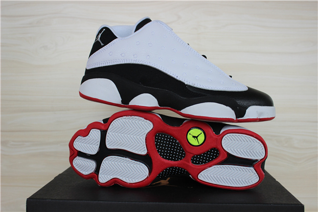 2015 Air Jordan 13 Low White Black Red Shoes - Click Image to Close