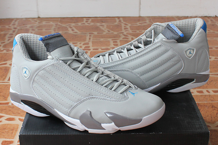 2015 Air Jordan 14 White Grey Shoes