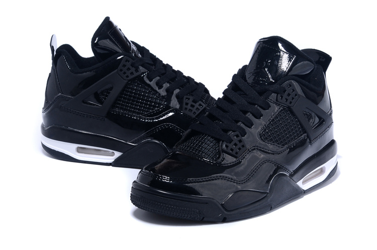 2015 Air Jordan 4 Black White Shoes - Click Image to Close