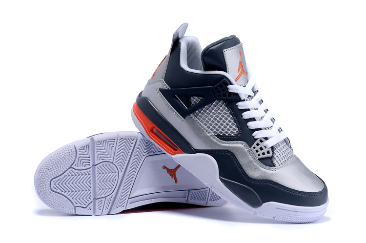 2015 Air Jordan 4 Silver Deep Blue Shoes - Click Image to Close