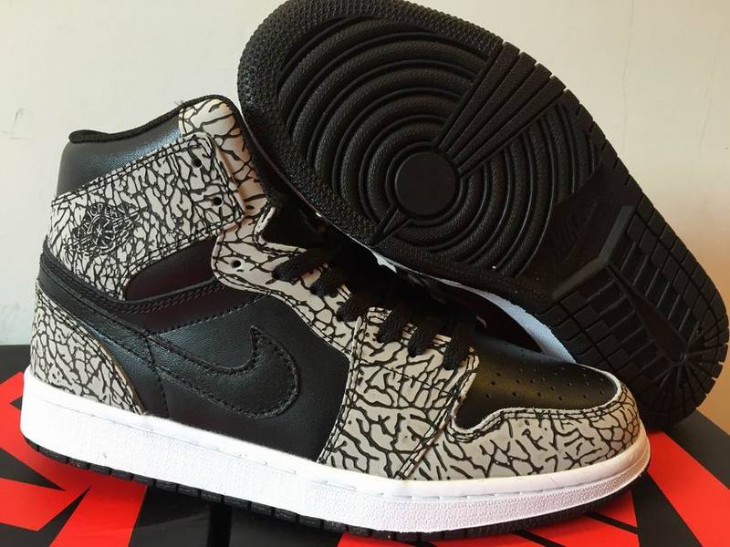 2016 Air Jordan 1 High Un Supreme Black Cement White Varsity Red - Click Image to Close