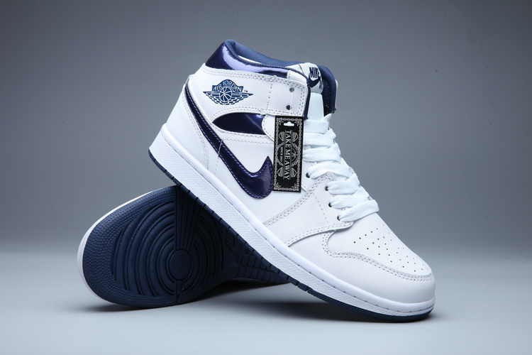 2016 Air Jordan 1 Retro Metallic Navy White Metallic Navy - Click Image to Close