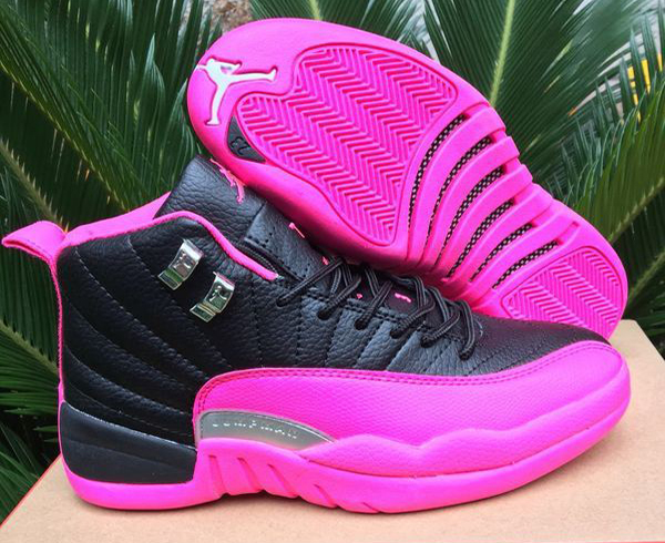 2016 Air Jordan 12 GS Black Pink