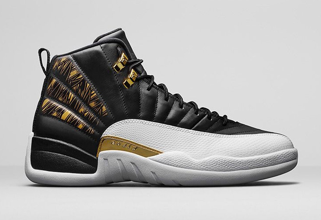 2016 Air Jordan 12 Gold Wings Black Metallic Gold White