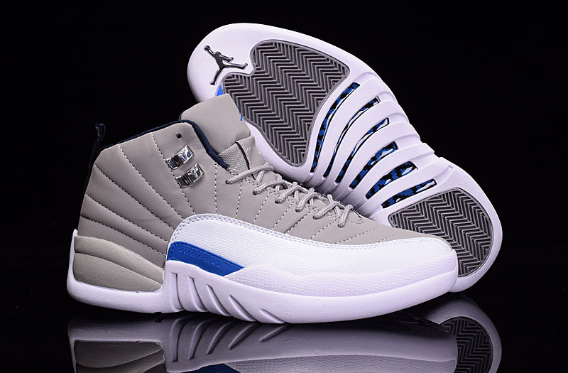 2016 Air Jordan 12 Wolf Grey Blue White