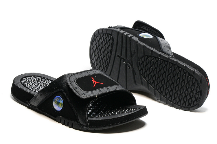 2016 Air Jordan Hydro 13 Slide Sandals Black Gym Red