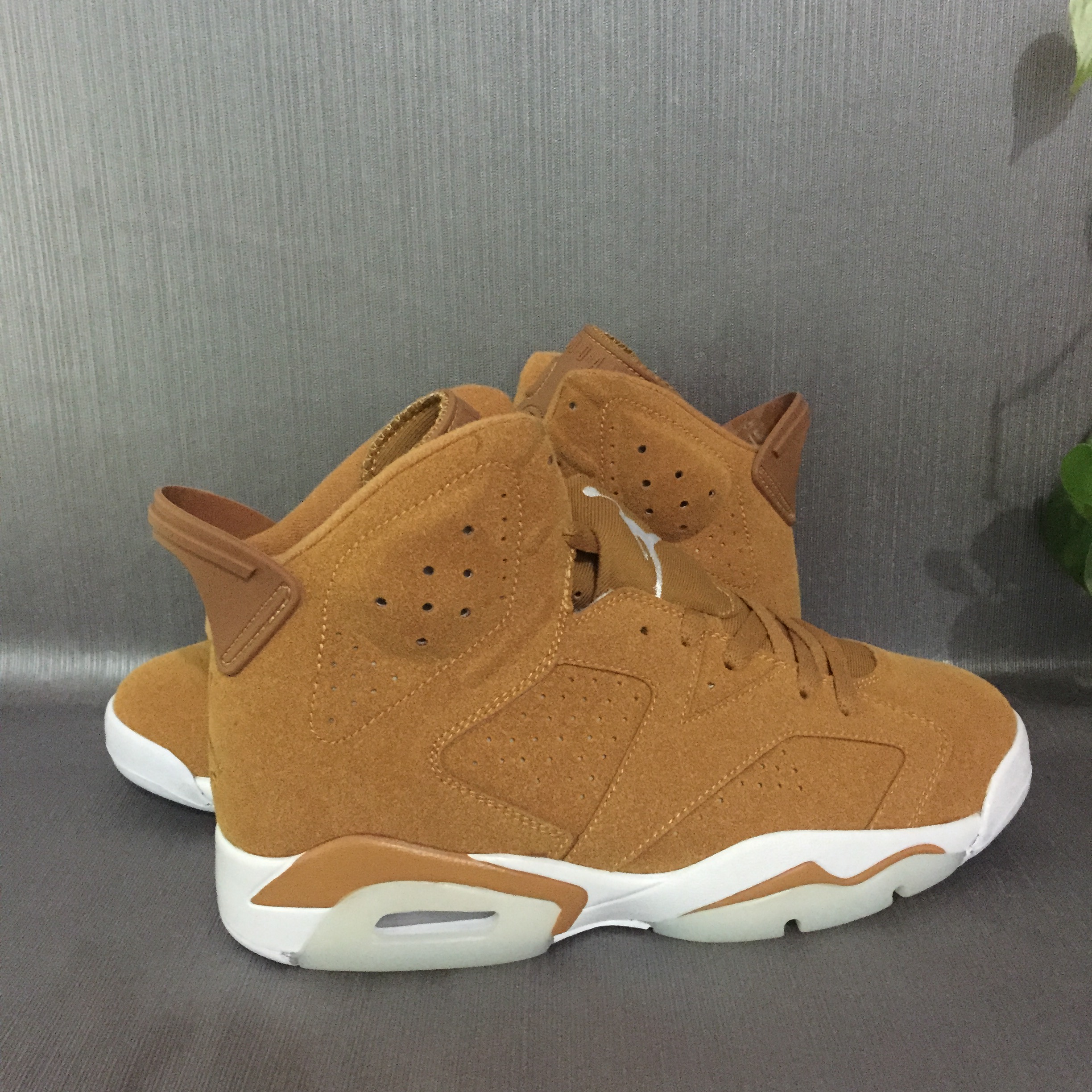 2017 Men Air Jordan 6 Ginger Yellow White Shoes