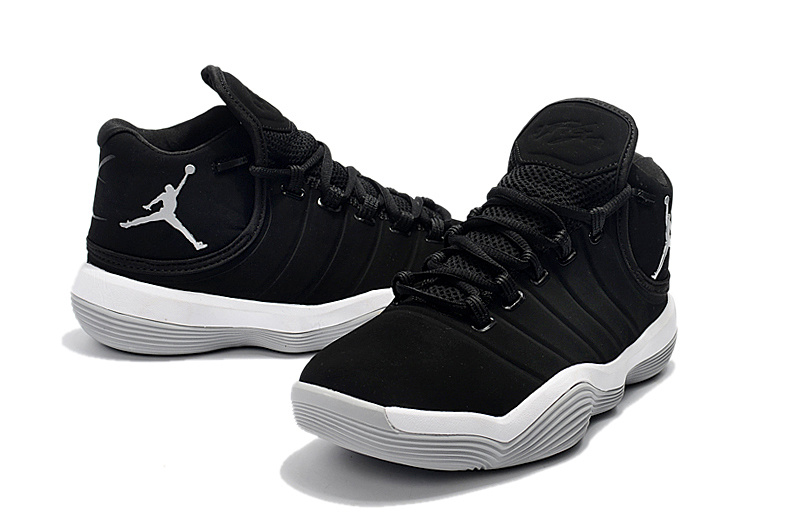 2017 Men Jordan Super Fly 6 Black White Shoes - Click Image to Close