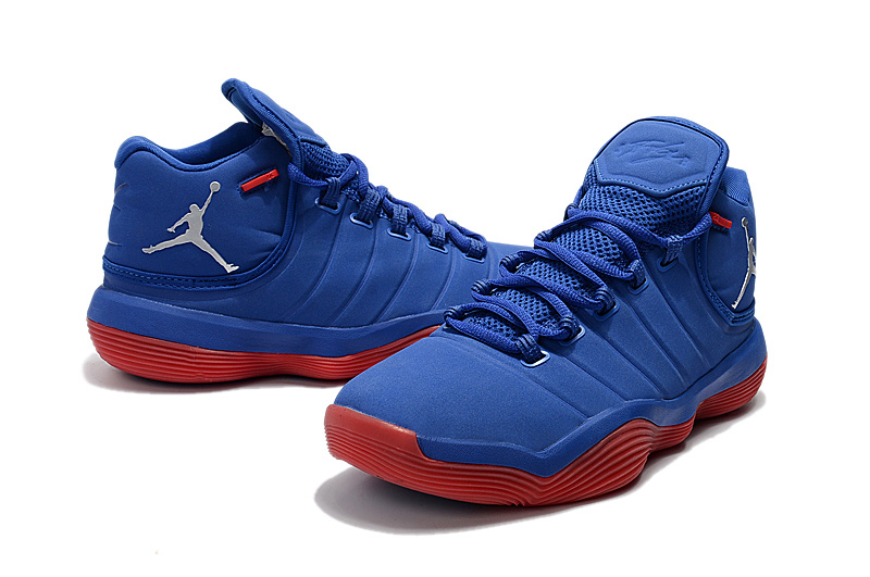 2017 Men Jordan Super Fly 6 Blue Red Shoes - Click Image to Close