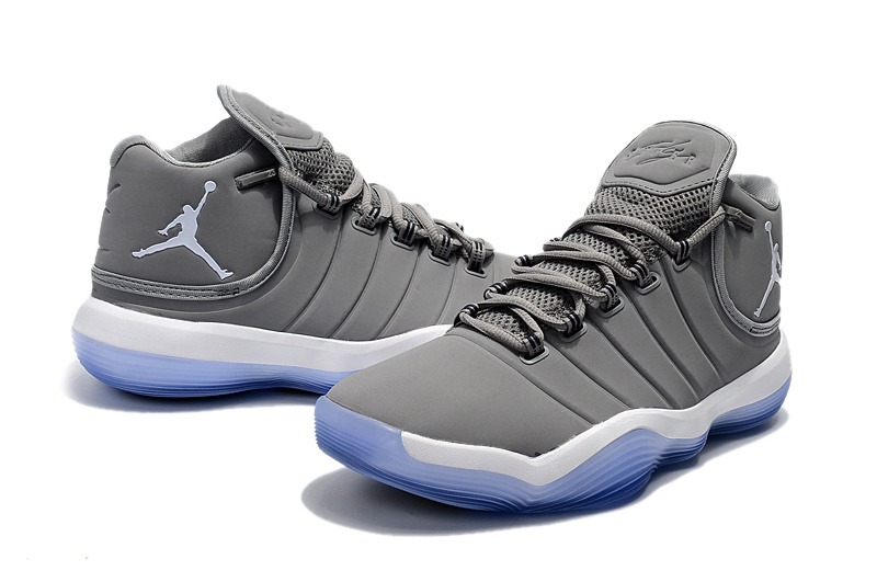 2017 Men Jordan Super Fly 6 Grey Blue Shoes - Click Image to Close