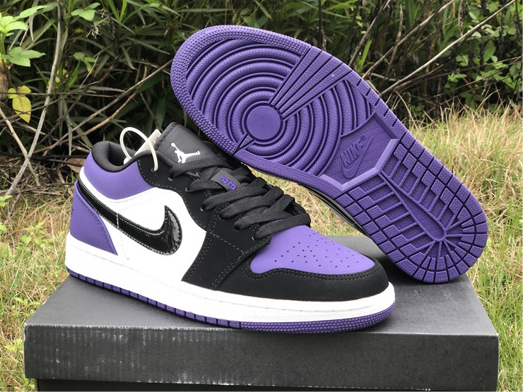 jordan 1 low court purple shoes