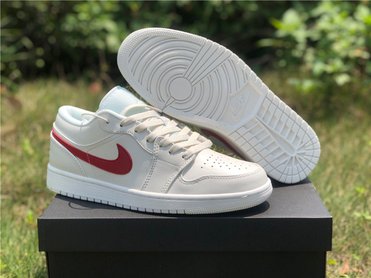 jordan 1 low white red shoes