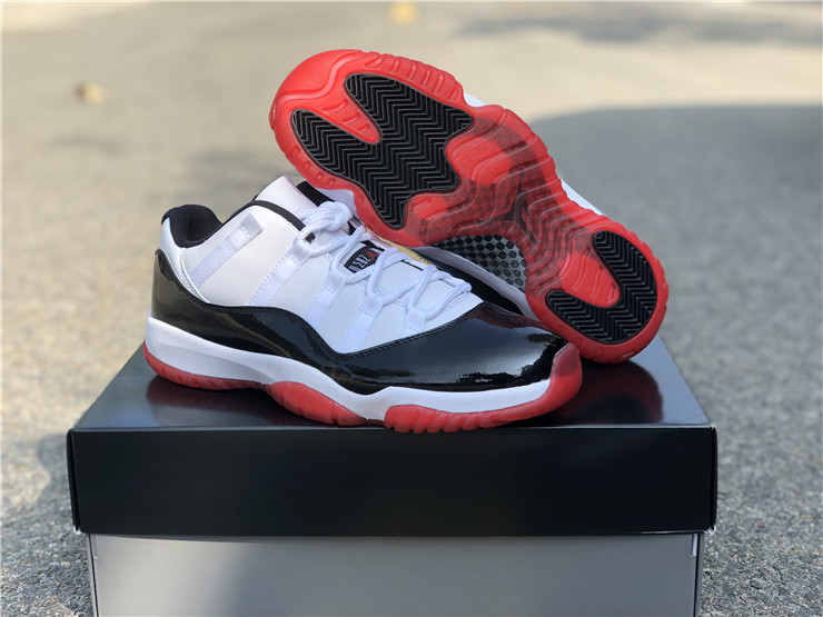 jordan 11 low white black bred shoes - Click Image to Close