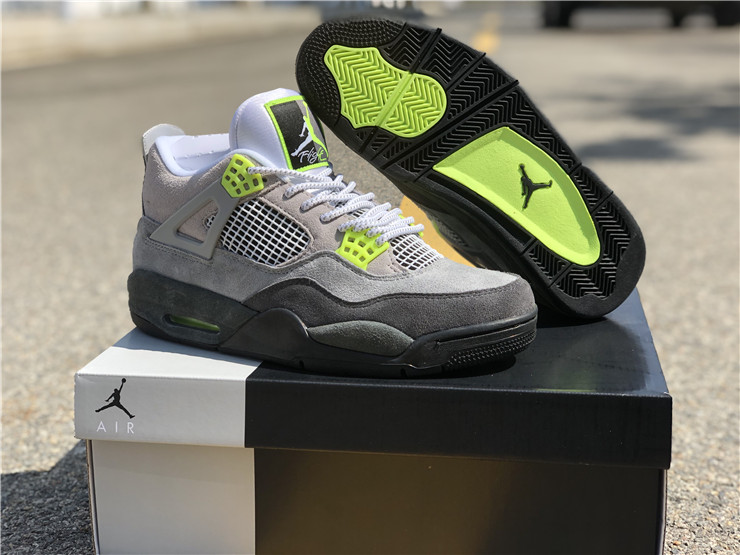 jordan 4 se neon grey max 95 neon shoes