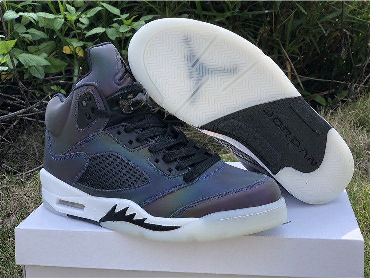 jordan 5 retro iridescent oil grey shoes